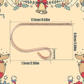 PEUTIER 4pcs Christmas Stocking Holders for Fireplace, Adjustable Mantle Anti-Slip Xmas Stocking Hooks No Drill Required Metal Mantel Hangers for Christmas Stocking (Gold)