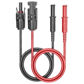 Goupchn Safety Banana Plugs to Solar Connectors Silicone Test Leads 2PCS Red Black 3.3ft Solar Test Cables Wires 1000V/15A for Photovoltaic Solar Panel System