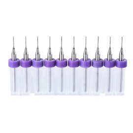 uxcell PCB Drill Bits 0.4mm Tungsten Carbide Rotary Tool Jewelry CNC Engraving Print Circuit Board Micro Drill Bits 1/8 Inch Shank 1 Set (10 Pcs)