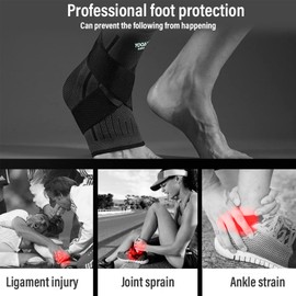 1 Pair of Chevillere Entorse, Chevillère à Sangle, Attelle de Cheville, Chevilliere de Maintien Renforcé Band pour les Foulures, Ligamentaire Entorses et Blessures Sport (Orange)