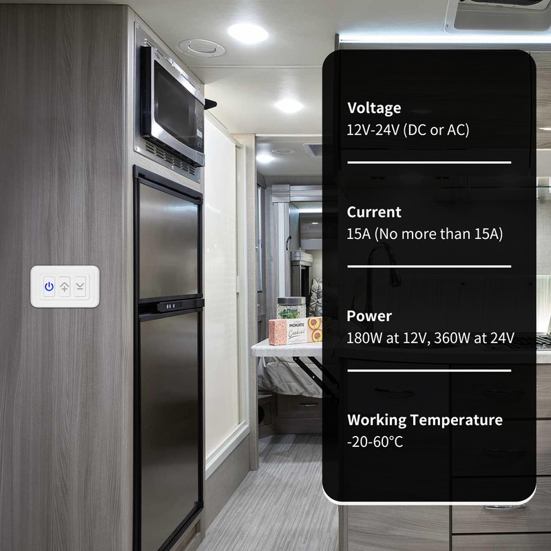 RVZONE 12V Dimmer Switch | 12-24 Volt High Side PWM
