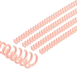 PATIKIL 12mm(1/2") Plastic Spiral Binding Coils, 50 Pcs Binding Spirals 85 Sheet Capacity 3:1 Pitch Binding Spirals for Binding Paper Sheets, Cherry Blossom Pink