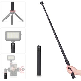 Camera Extension Rod Extension Arm 73cm Length Stabilizer Extension Rod Monopod Telescopic 1/4" Screw Aluminum Alloy Pole Selfie Stick