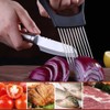 Onion Cutter Holder, Vegetable Slicer Cutting Tools with 10 Prongs,