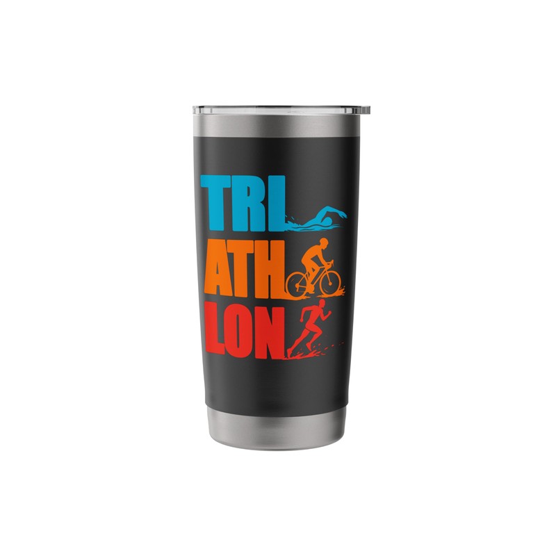 Training-Triathlon Triathlete swim-bike-run triathlon Stainless Steel Insulated Tumbler