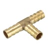 sourcing map 3/8" 10mm Brass Barb Hose Fitting Tee T