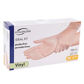 Hygonorm Vinyl Gloves Ideal Fit Powder-Free Extra Light Quality Size L