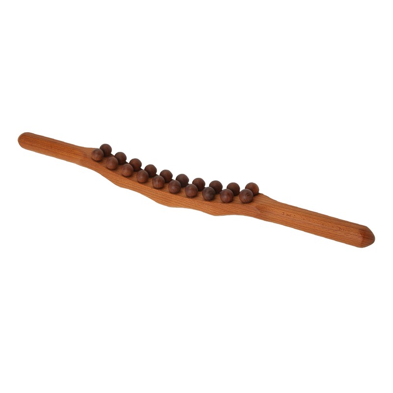 20 Bead Wood Massage Stick Full Body Universal Ergonomic Scraping