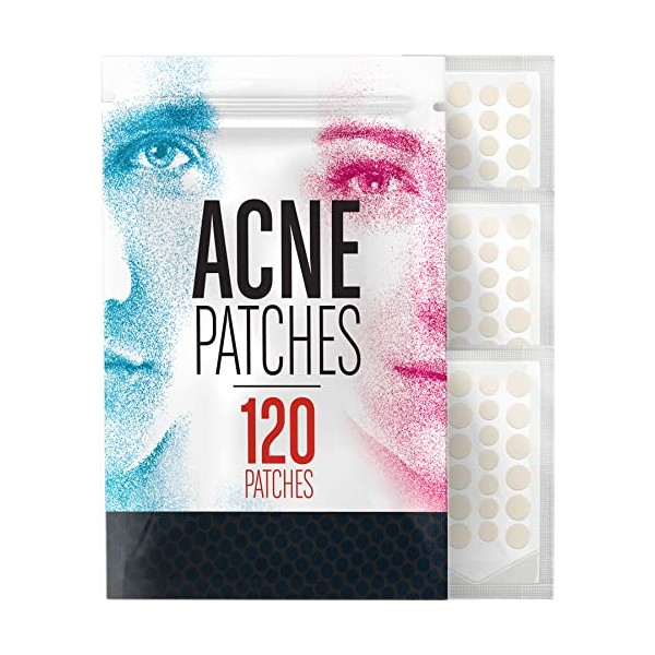 BASIC CONCEPTS Pimple Patches for Face (120 Pack), Hydrocolloid Patch with Tea Tree Oil - Pimple Patch Zit Patch and Pimple Stickers - Hydrocolloid Acne Patches for Face - Zit Patches - Blemish Patches