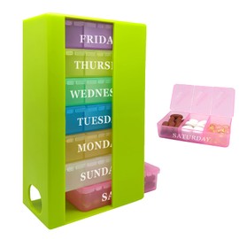 Pill Box 3 Times a Day Daily Pocket Pill Container Portable Travel Weekly Pill Organizer Stackable Pill Case for Vitamin, Fish Oils, Medication, Supplement