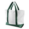Liberty Bags Bay View Giant Zippered Boat Tote (7006)- WHITE/FOREST,