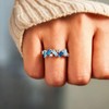 Self Love Rings for Women Non Tarnish Earrings Rhinestone Blue