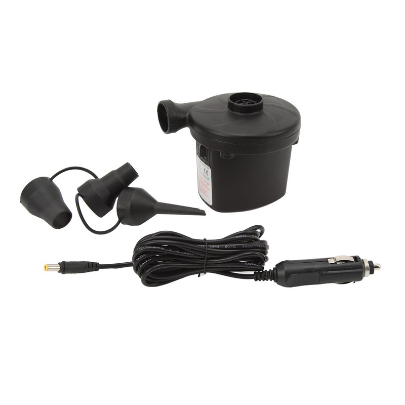 Electric Air Pump 3 Nozzles Portable Inflator Deflator Pump for