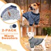 2 Pieces Dog Sweaters for Small Dogs Fall Dog Clothes