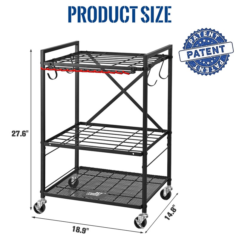 Mythinglogic Garden Tool Organizer for Garage, Yard Tool Rack with