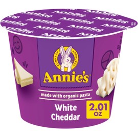 Annie's Organic White Cheddar Macaroni and Cheese, Microwavable Cup, 2.01 oz