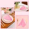Zi Lan Pink Cloth Napkins Set of 4-18x18, inches Square