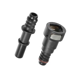 INFINAUTO Car Fuel Line Hose Quick Release Connector Kit Straight 1/2" 12.61mm SAE to 1/2" 12mm Disconnect Hose Plastic Gray Durable Material Stylish Design