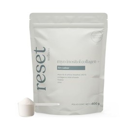 RESET WELLNESS | MYO INOSITOL COLLAGEN + con Myo & D-Chiro Inositol 40:1, Colágeno Hidrolizado, Folato, Zinc y Vitamina B6, 600 gramos sin sabor