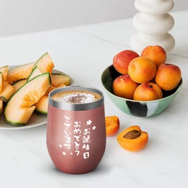 Livole Birthday Gift, Women's Gift, Tumbler, Stainless Steel, Vacuum Insulated, Hot and Cold Insulated, Lid Included, For Girls, Mother, Grandma, Wife, Lover, Friend, Boss, 11.8 fl oz (350 ml), Rose