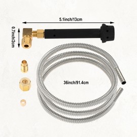 Mgoodoo Chinese Wok Range Jet Burner Kit, Pilot Mini Burner with 1/4" Hose Fittings and M10X1 Nut Thread
