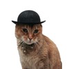 Large Black Bowler Hat for Cats – Costume Accessory with