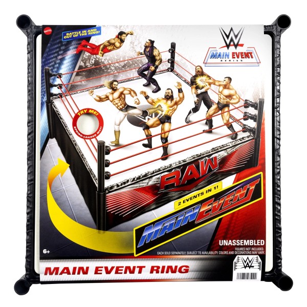 WWE Main Event Wrestling Ring Playset Mattel Toy Figure