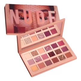 Eco R. Paleta Sombras Nude New 18 Tonos Rosa Glitter Café Mayoreo