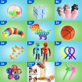 Fidget Toys 20Pcs- Kids Stocking Stuffers Gifts for Kids, Party Favors Autism Autistic Children - Adults Stress Relief Sensory Toy,Perfect for Classroom Reward with Gift Box,Party Favors