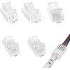 Vrabocry 20Pcs LED Connector 2/3/4/5/6Pin LED Strip Connector for 8mm
