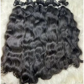 Raw Indian Hair Bulk Vendor Cambodian Hair Best Quality Raw Human Hair  Straight Natural Body Wave and Burmese Curly Bundlecolor: straight bundle, Stretched Length: 10 Inches