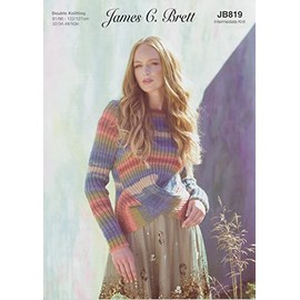 James Brett Womens Double Knit Knitting Pattern Ladies Twist Front Sweater (JB819)