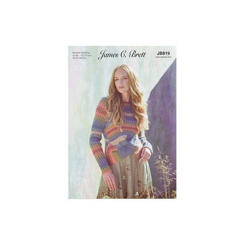 James Brett Womens Double Knit Knitting Pattern Ladies Twist Front
