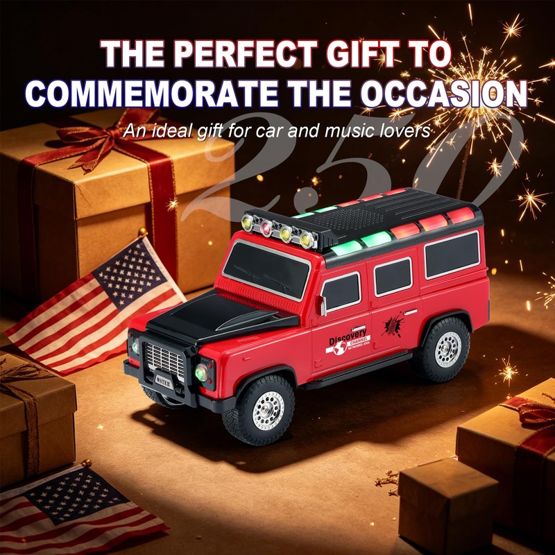 WS-630 Off-Road SUV Bluetooth Replica Speaker, Independent Roof LED Control