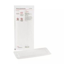 Cardinal Health™ Adhesive Island Dressing, 4 x 10IN, Case of 4 Boxes of 25