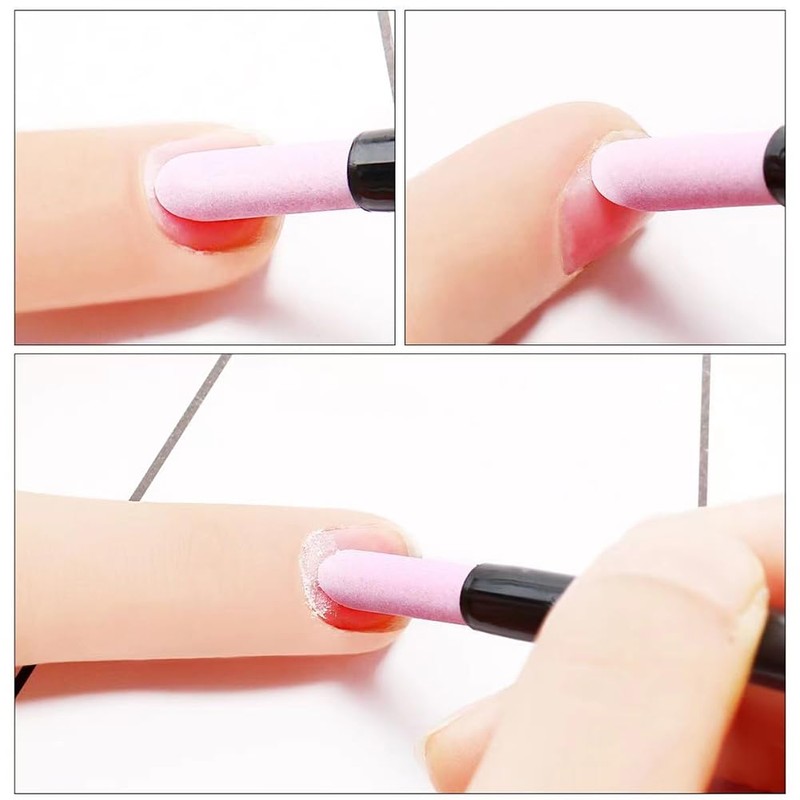 JIHUOO Cuticle File Stone Cuticle Pusher Sticks Nail Care Stone