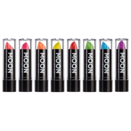 Moon Glow - 5 g neon UV glitter lipstick - set of 8 colours - glows brightly in UV light
