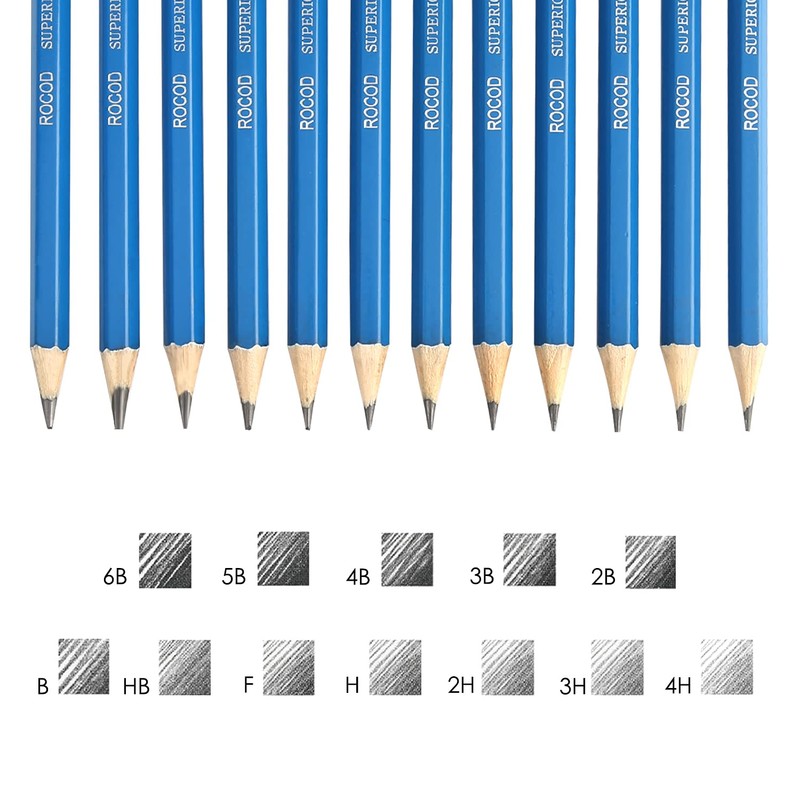 Profession sketch pencils 6B to 4H for kids and adults