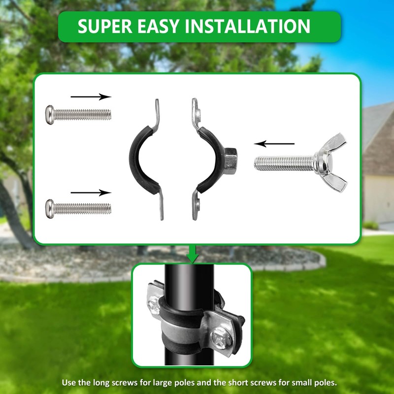 Metal Squirrel Baffle Bracket for Bird Feeder Pole, Heavy Duty
