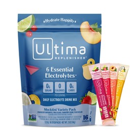 Ultima, Mezcla diaria de bebidas con electrolitos – Variedad Mocktini, 16 sticks – Polvo de hidratación con 6 electrolitos clave y minerales