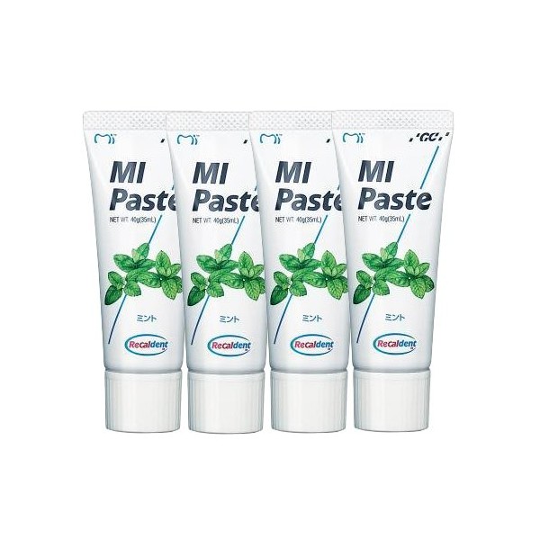 GC Dental MI Paste 1.4 oz (40 g) x 4 Bottles (Mint)