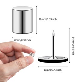 50 Sets Magnetic Pushpins, Magnet Thumbtack, Poster and Photo Hangers for Walls Bulletin Boards