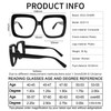 OCCI CHIARI Large Reading Glasses Men 2.5 Designer Thick Square