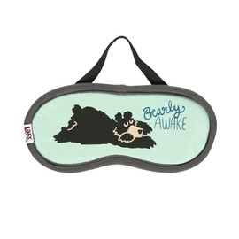 LazyOne Women's Cotton Face Mask for Sleep, Washable Sleeping Mask for Adults, Bear (Bearly Awake Grey)