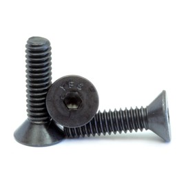 MonsterBolts - #6-40 x 3/8" Flat Head Socket Cap Screws, ASTM F8356, Alloy Steel, Black Oxide, 10 Pack