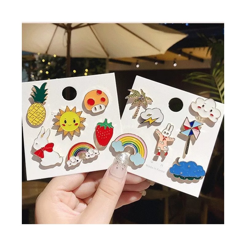 MINI BOXX Prendedores Y Broches Metalicos Pines Kawaii Para Ropa,gorra