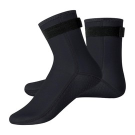 Wvu & Wvo Neoprene Socks, 3 mm Watt Socks, Diving Socks, Non-Slip and Durability for Diving, Snorkelling, Surfing and More Ultimate Water Sports Comfort, black