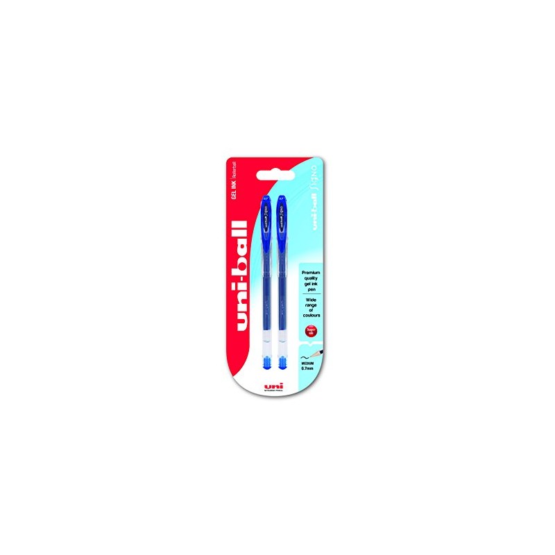 uni-ball UM-120 Signo Gel Rollerball Pen - Blue, Pack of