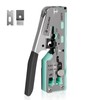 VCELINK Upgraded Stainless Pass Through RJ45 Crimp Tool with A