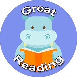 144 Reading Animals 30 mm Reward Stickers for School Teachers, Parents, Nursery